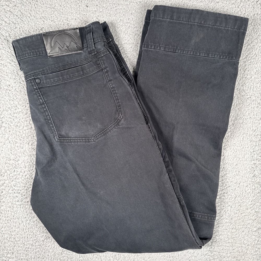 Wrangler ATG All Terrain Gear Pant Mens 34x32 Black Canvas Workwear Straight Fit